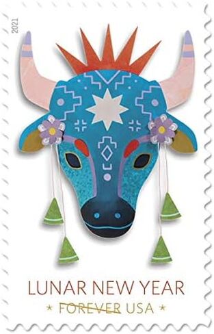 Year of The Ox Lunar New Year: Postage Stamps Pane of 20 in Saudi Arabia