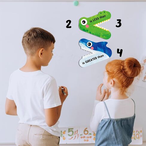 3 علامات رياضية مغناطيسية، رموز رياضية أكبر من/أقل من/تساوي أداة عرض الرياضيات، لوازم الفصول الدراسية المدرسية، فهم العلاقات الرقمية وحل مشكلات الرياضيات in Kuwait