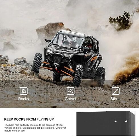 سقف ألومنيوم KIWI MASTER متوافق مع 2020-2024 Polaris RZR Pro XP 4، Turbo R 4 ملحقات 4 مقاعد سقف صلب أسود طراز OEM #2883990-458 in Saudi Arabia