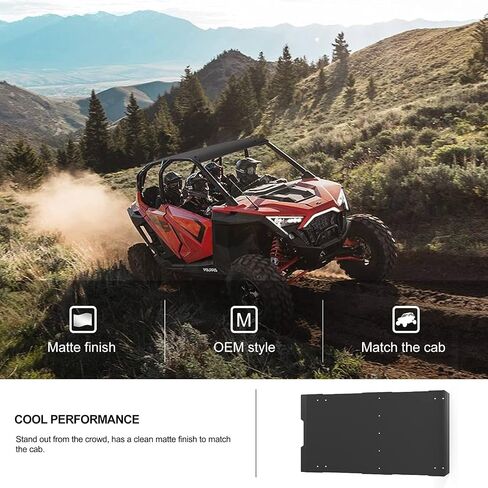 سقف ألومنيوم KIWI MASTER متوافق مع 2020-2024 Polaris RZR Pro XP 4، Turbo R 4 ملحقات 4 مقاعد سقف صلب أسود طراز OEM #2883990-458 in Saudi Arabia