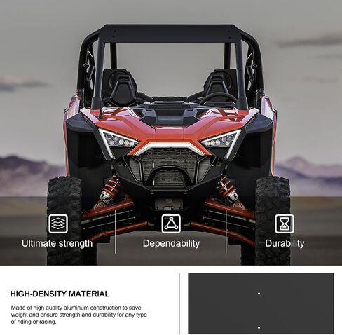 سقف ألومنيوم KIWI MASTER متوافق مع 2020-2024 Polaris RZR Pro XP 4، Turbo R 4 ملحقات 4 مقاعد سقف صلب أسود طراز OEM #2883990-458 in Saudi Arabia