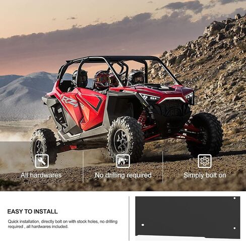 سقف ألومنيوم KIWI MASTER متوافق مع 2020-2024 Polaris RZR Pro XP 4، Turbo R 4 ملحقات 4 مقاعد سقف صلب أسود طراز OEM #2883990-458 in Saudi Arabia