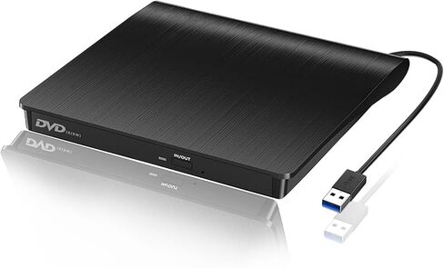 محرك أقراص DVD خارجي، ناسخ محرك أقراص DVD محمول USB 3.0 لأجهزة الكمبيوتر المحمول وأجهزة الكمبيوتر المكتبية مع برنامج CD-ROM Mac Linux (كاتب أقراص DVD USB 3.0) in Kuwait