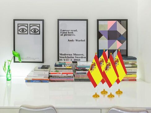 12 حزمة علم اليونان علم مكتب يوناني صغير أعلام طاولة يونانية صغيرة مع قاعدة حامل، ديكورات احتفالات مهرجانات المنزل والمكتب in Kuwait
