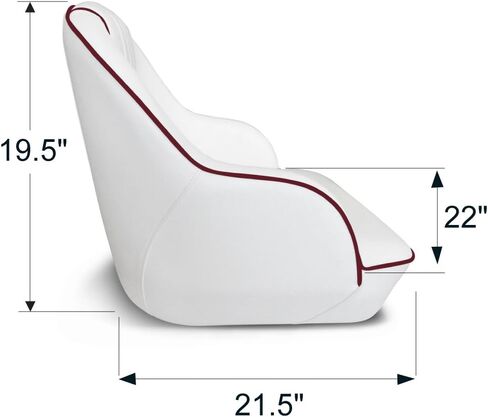 مقعد القارب من شركة Leader Accessories Pontoon Captains Bucket Seat (C - أبيض/أزرق) in Saudi Arabia