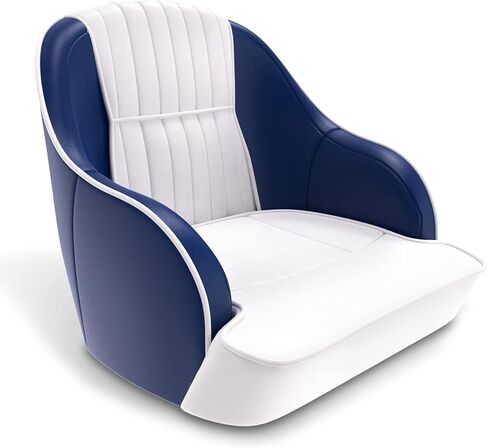 مقعد القارب من شركة Leader Accessories Pontoon Captains Bucket Seat (C - أبيض/أزرق) in Saudi Arabia