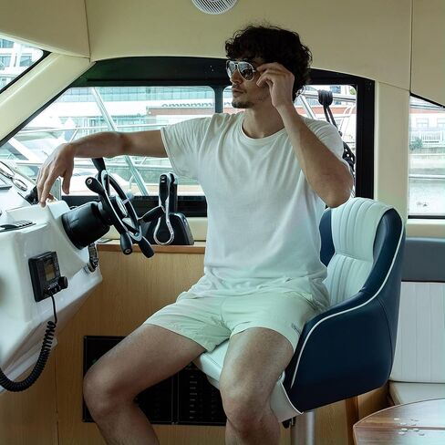 مقعد القارب من شركة Leader Accessories Pontoon Captains Bucket Seat (C - أبيض/أزرق) in Saudi Arabia