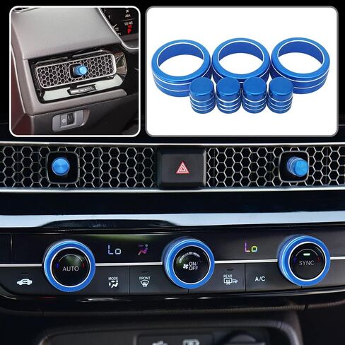 TopDall Audio Volume Engine Press Start AC Climate Knob Ring Cover Decal Compatible for 11th Honda Civic in Saudi Arabia