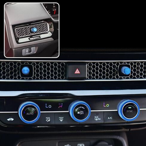 TopDall Audio Volume Engine Press Start AC Climate Knob Ring Cover Decal Compatible for 11th Honda Civic in Saudi Arabia
