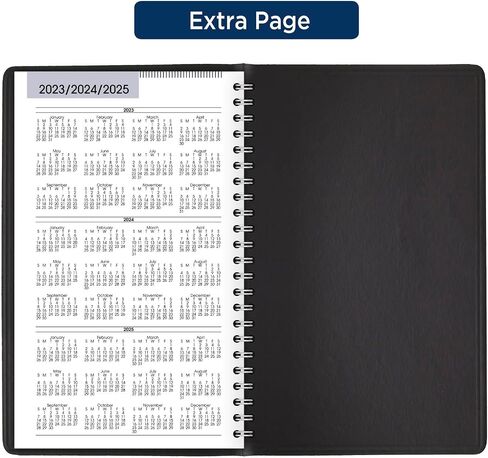 AT-A-GLANCE 2024 كتاب ومخطط المواعيد الأسبوعية، DayMinder، 5 بوصة × 8 بوصة، صغير، حلزوني، أسود (G2000024) in Saudi Arabia
