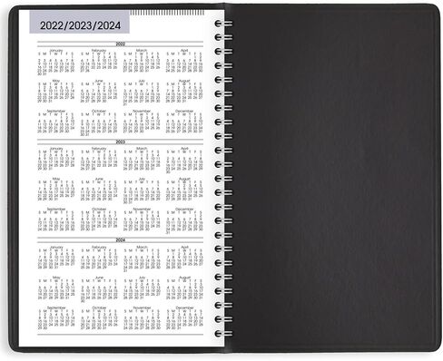 AT-A-GLANCE 2024 كتاب ومخطط المواعيد الأسبوعية، DayMinder، 5 بوصة × 8 بوصة، صغير، حلزوني، أسود (G2000024) in Kuwait
