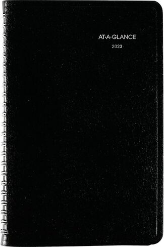 AT-A-GLANCE 2024 كتاب ومخطط المواعيد الأسبوعية، DayMinder، 5 بوصة × 8 بوصة، صغير، حلزوني، أسود (G2000024) in Kuwait