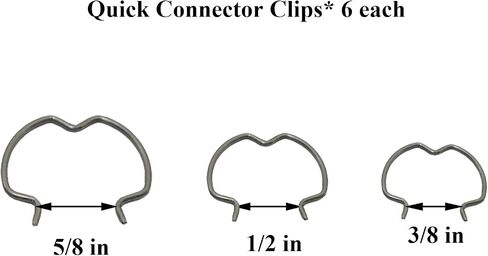 36 PCS 800-801 Quick Connector Clips, 6-3/8'', 6-1/2'', 6-5/8'', Transmission Cooler Line Clips, 3 Different Size in Saudi Arabia
