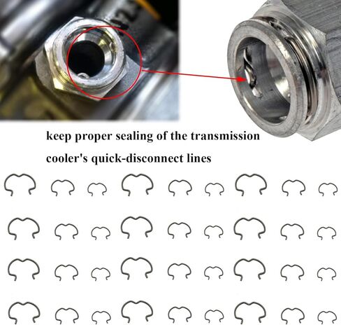 36 PCS 800-801 Quick Connector Clips, 6-3/8'', 6-1/2'', 6-5/8'', Transmission Cooler Line Clips, 3 Different Size in Saudi Arabia