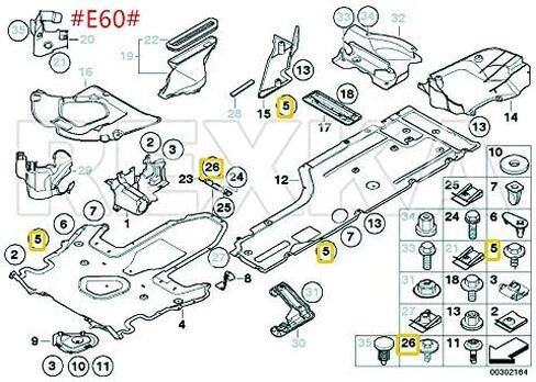 Rexka 50 قطعة M4.8-1.61 × 16 مم براغي رأس سداسية لسيارات BMW عجلة قوس تقليم تحت الأرضية طلاء خلفي غطاء الكسوة السفلية 07147129160 E46 E60 E63 E66 E70 E82 E83 E90 07-14-7-129-160 in Kuwait
