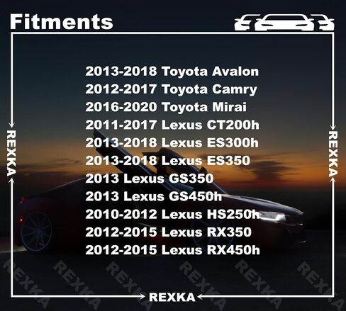 5 مجموعات من مشابك غطاء المصد الأمامي من Rexka ومثبتات تثبيت الدبوس لسيارة Toyota Lexus 47749-06010 53879-06100 Camry Avalon CT200h ES300h ES350 GS350 RX350 RX450h HS250h 47749-50090 53879-30040 in Kuwait