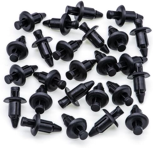 Rexka 25pcs M6 Fender Clip Retainer Bumper Nylon Push Rivet Pins Compatible with Honda Kawasaki Suzuki GSX-R Yamaha YZF R1 R6 in Saudi Arabia