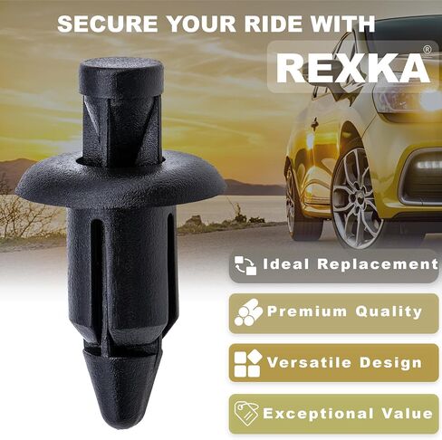Rexka 25pcs M6 Fender Clip Retainer Bumper Nylon Push Rivet Pins Compatible with Honda Kawasaki Suzuki GSX-R Yamaha YZF R1 R6 in Saudi Arabia