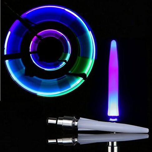 4 عبوات من مصابيح LED لإطارات العجلات فلاش لإطارات مصابيح الدراجة والدراجات النارية، بطول 4.25 بوصة (ملونة) in Saudi Arabia