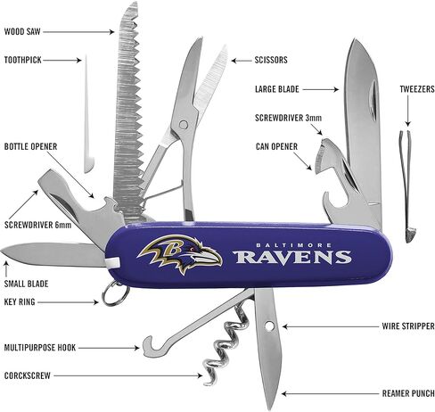 The Sports Vault NFL Baltimore Ravens Classic Pocket Multi-Tool in Saudi Arabia