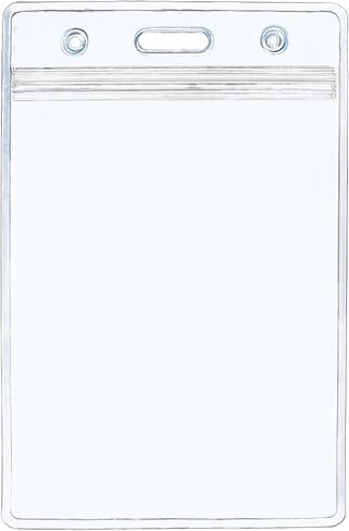 EcoEarth - Vertical Card Protector w/Soft Edge - Premium Tier Sealable 2.25x3.5 Inch, 250 Pack - Waterproof ID Badge Holder - Plastic Name Tag Holder Bulk in Saudi Arabia