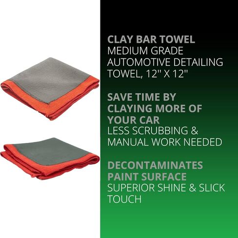 منشفة طين ثلاثية الأبعاد لتفصيل السيارة | منشفة بار متوسطة الجودة | خالية من الخدوش وآمنة على الطلاء | يزيل الملوثات السطحية | الدرجة المهنية | تألق متفوقة in Kuwait