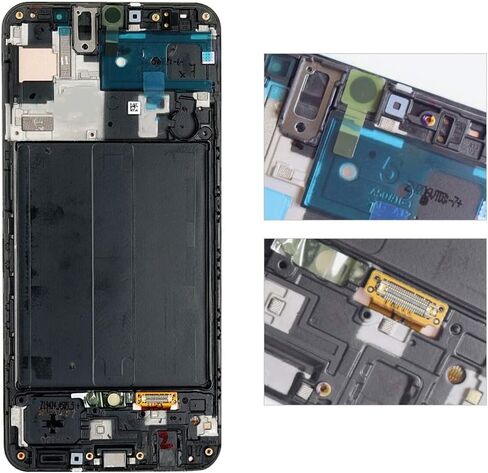شاشة A50 OLED LCD بديلة تعمل باللمس مع إطار 6.4 بوصة (أسود) لهاتف Samsung Galaxy A50 A505 A505FN A505GN (OLED مع إطار) in Kuwait