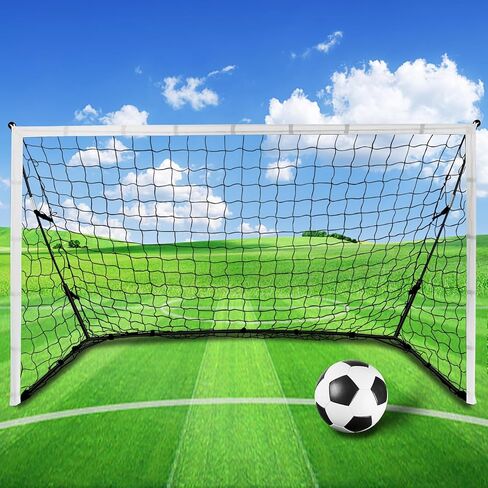 هدف كرة قدم محمول للفناء الخلفي، 12 * 6 أقدام، 10 * 6.6 أقدام أو 8 * 5 أقدام شبكة أهداف كرة قدم للأطفال والكبار، هدف كرة قدم قابل للطي مع حقيبة حمل، تتضمن معدات تدريب كرة القدم 4 أوتاد أرضية in Kuwait