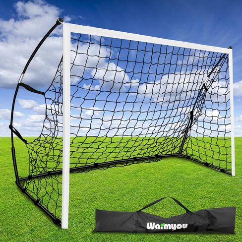 هدف كرة قدم محمول للفناء الخلفي، 12 * 6 أقدام، 10 * 6.6 أقدام أو 8 * 5 أقدام شبكة أهداف كرة قدم للأطفال والكبار، هدف كرة قدم قابل للطي مع حقيبة حمل، تتضمن معدات تدريب كرة القدم 4 أوتاد أرضية in Kuwait