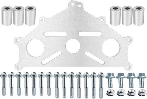 لوحة محول حامل آمن للمحرك متوافقة مع Chevy LS1 Duramax BBC SBC LS دعم عالي التحمل (أسود) in Kuwait