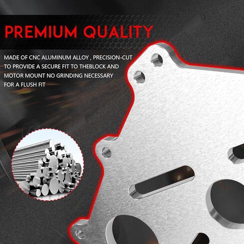 لوحة محول حامل آمن للمحرك متوافقة مع Chevy LS1 Duramax BBC SBC LS دعم عالي التحمل (أسود) in Kuwait