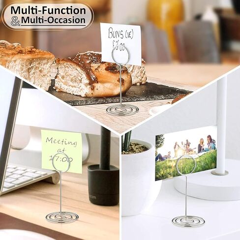 20 Pack Sanswin Silver Table Number Holders-3.35 Inch Place Card Holder Stands for Photos Picture Numbers,Food Signs,Table Signs,Memo Notes,Used in Wedding Birthday Party Restaurant… in Saudi Arabia