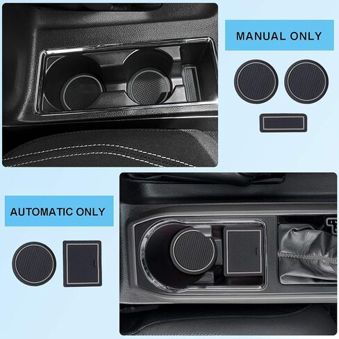 JKCOVER Premium Custom Liner Mat Compatible with 2024 2025 Toyota Tacoma(4th Gen) Double Cab and 2025 Toyota 4Runner(6th Gen) Accessories Center Console, Door Pocket and Cup Holder 14Pcs（Red Trim） in Saudi Arabia