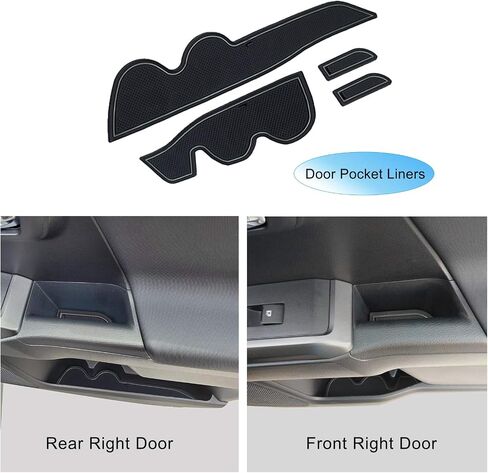 JKCOVER Premium Custom Liner Mat Compatible with 2024 2025 Toyota Tacoma(4th Gen) Double Cab and 2025 Toyota 4Runner(6th Gen) Accessories Center Console, Door Pocket and Cup Holder 14Pcs（Red Trim） in Saudi Arabia