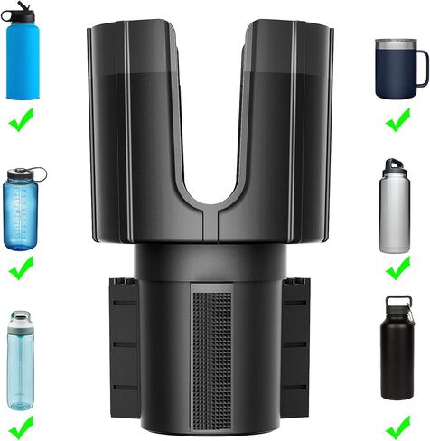 صينية حامل أكواب للسيارة، حامل أكواب للسيارة، حامل مشروبات السيارة، متوافق مع قوارير مائية 20/26/30 أونصة، طاولة صينية قابلة للفصل 32/40 أونصة in Kuwait