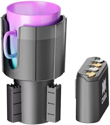 صينية حامل أكواب للسيارة، حامل أكواب للسيارة، حامل مشروبات السيارة، متوافق مع قوارير مائية 20/26/30 أونصة، طاولة صينية قابلة للفصل 32/40 أونصة in Kuwait