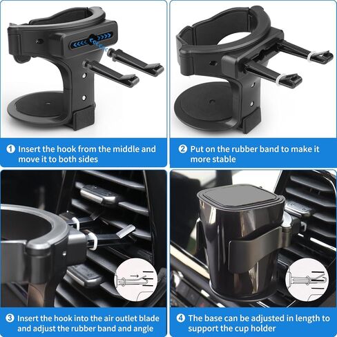 Cup Holder for Car, Cup Holder Expander for Car Air Vents, Suitable for Cars and Trucks with Horizontal Blade Vents (1PCS) in Saudi Arabia