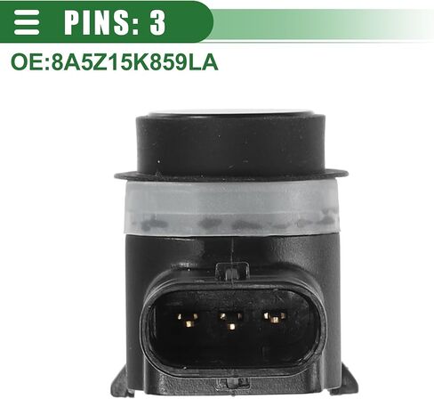 Motoforti 4 قطع مستشعر مساعد ركن السيارة الخلفي، مستشعر مساعد ركن السيارة، لسيارة Ford Edge 2011-2014، بلاستيك، رقم 8A5Z15K859LA، أسود in Kuwait