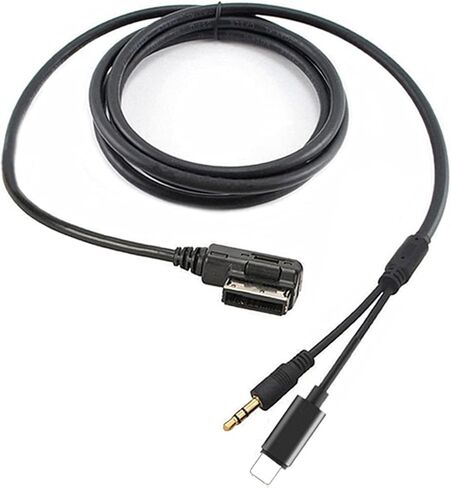 كابل شحن AMI MMI MDI Aux 3.5 مم مجموعات محول الصوت لـ A3 A4 A6 Q5 Q7 V-W، متوافق مع iP13 13 Pro 12 11 Xs Max XR Galaxy S10 S20 S7 S6 Android in Kuwait