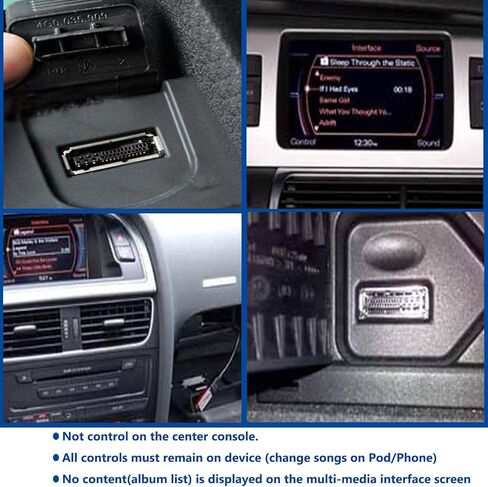 كابل شحن AMI MMI MDI Aux 3.5 مم مجموعات محول الصوت لـ A3 A4 A6 Q5 Q7 V-W، متوافق مع iP13 13 Pro 12 11 Xs Max XR Galaxy S10 S20 S7 S6 Android in Kuwait