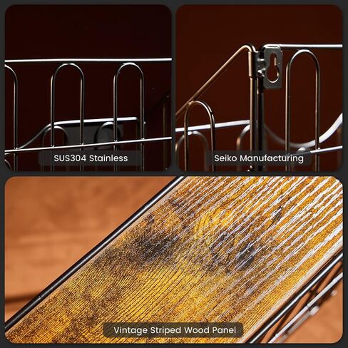 HOYRR Wall File Organizer, Wall File Holder, Wall Mounted File Organizer, Hanging File Holder With Label Panel, For Office Home, Iron and Wood Material Combination With S Shaped Hook (Pack of 2) in Kuwait