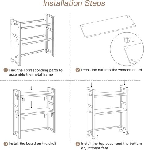 Computer Desktop Bookcase 2-Tier 29.5 Inch Multipurpose Wood Desk Hutch Bookshelf for Computer with Adjustable Shelf Display Rack Desk Shelf Desk Hutch in Saudi Arabia