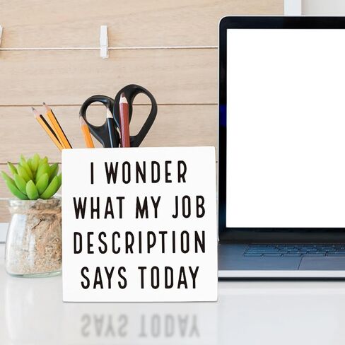 Funny Adorable Office Desk Decor - Cute Nice Story Now Show Me The Data Wood Sign - Office Humor Quotes Decoration Gifts for Women Coworker - Cubicle Shelf Tabletop Decor 5 x 5 in in Kuwait