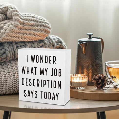 Funny Adorable Office Desk Decor - Cute Nice Story Now Show Me The Data Wood Sign - Office Humor Quotes Decoration Gifts for Women Coworker - Cubicle Shelf Tabletop Decor 5 x 5 in in Kuwait