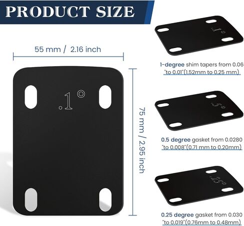 YASUOA قسط من النايلون البلاستيكي على رقبة الجيتار للمحاذاة الفعالة وتعديل الزاوية، مناسب لجميع أنواع الجيتارات-3 قطع in Kuwait