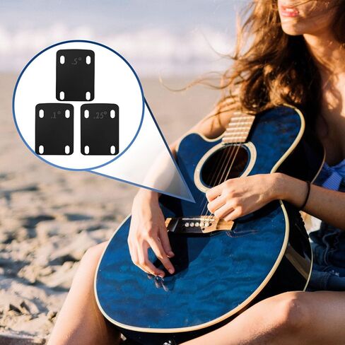 YASUOA قسط من النايلون البلاستيكي على رقبة الجيتار للمحاذاة الفعالة وتعديل الزاوية، مناسب لجميع أنواع الجيتارات-3 قطع in Kuwait