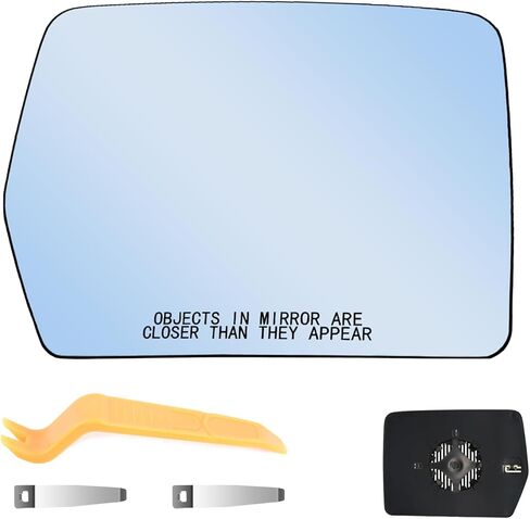 زجاج مرآة مُسخن مع حامل خلفي مناسب لـ 2004-2014 Ford F150 جانب الركاب الجانب الأيمن زجاج مرآة محدب مُسخن 4L3Z-17K707-DA in Kuwait