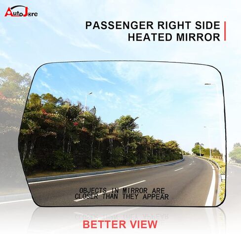 زجاج مرآة مُسخن مع حامل خلفي مناسب لـ 2004-2014 Ford F150 جانب الركاب الجانب الأيمن زجاج مرآة محدب مُسخن 4L3Z-17K707-DA in Kuwait