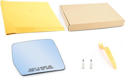 زجاج مرآة مُسخن مع حامل خلفي مناسب لـ 2004-2014 Ford F150 جانب الركاب الجانب الأيمن زجاج مرآة محدب مُسخن 4L3Z-17K707-DA in Kuwait