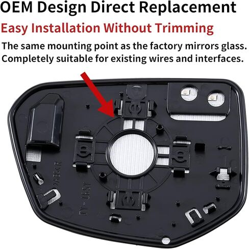 استبدال مرآة جانبية للركاب لسيارة Honda Civic 2016-2021، و2018-2022 Honda Envix، و2019-2022 Honda Crider Mirrors Glass - زجاج مرآة محدب، مرآة الرؤية الخلفية على الجانب الأيمن مع تسخين كهربائي in Saudi Arabia